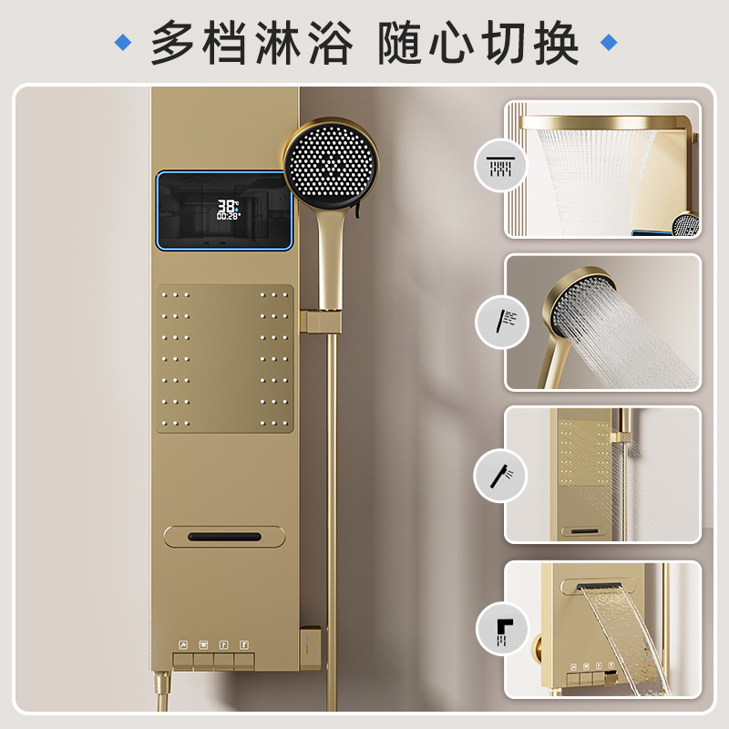 Smart Home Display - Layar Shower Digital Pintar Warna Abu-Abu