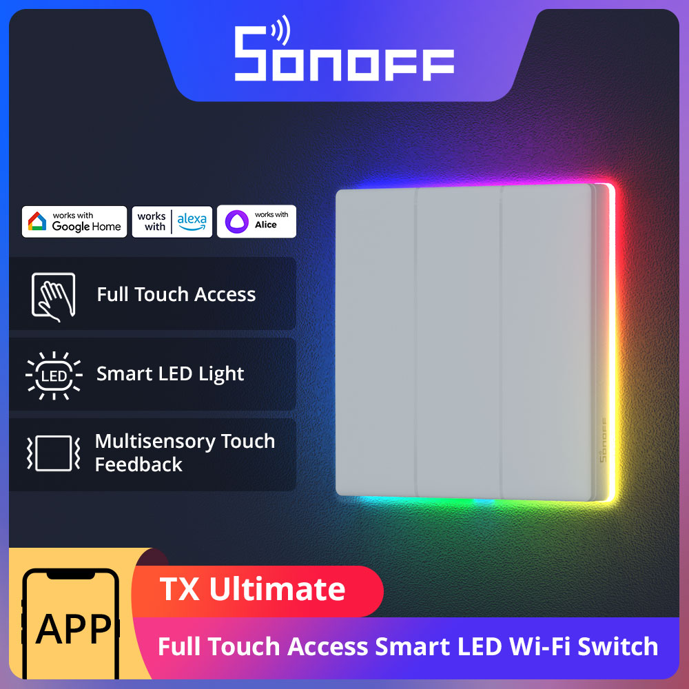 Wifi Led Dimmer - SONOFF TX sakelar dinding WiFi cerdas