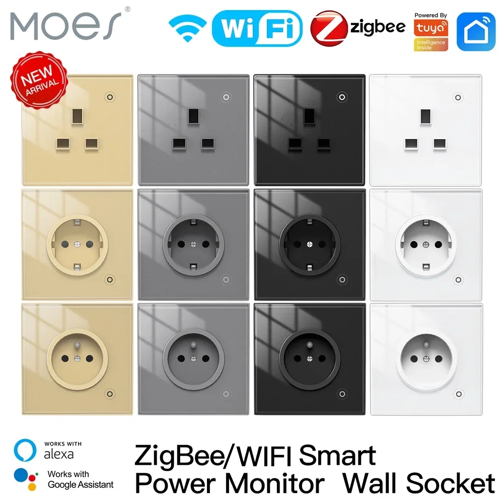 Smart Home Living Room - Moes ZigBee soket dinding, WIFI Panel