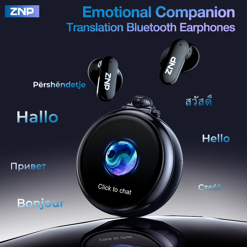 Smart Home Ai - Earbud Penerjemah AI Nirkabel ZNP Terbaru