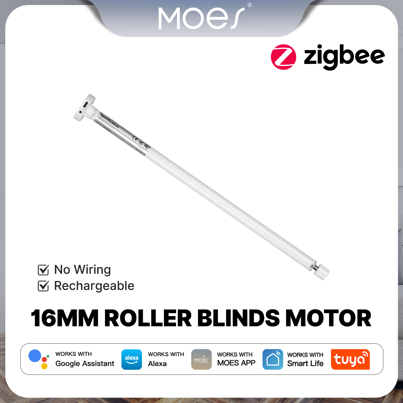 Smart Home Blinds - MOES Tuya Zigbee Smart Roller Blinds