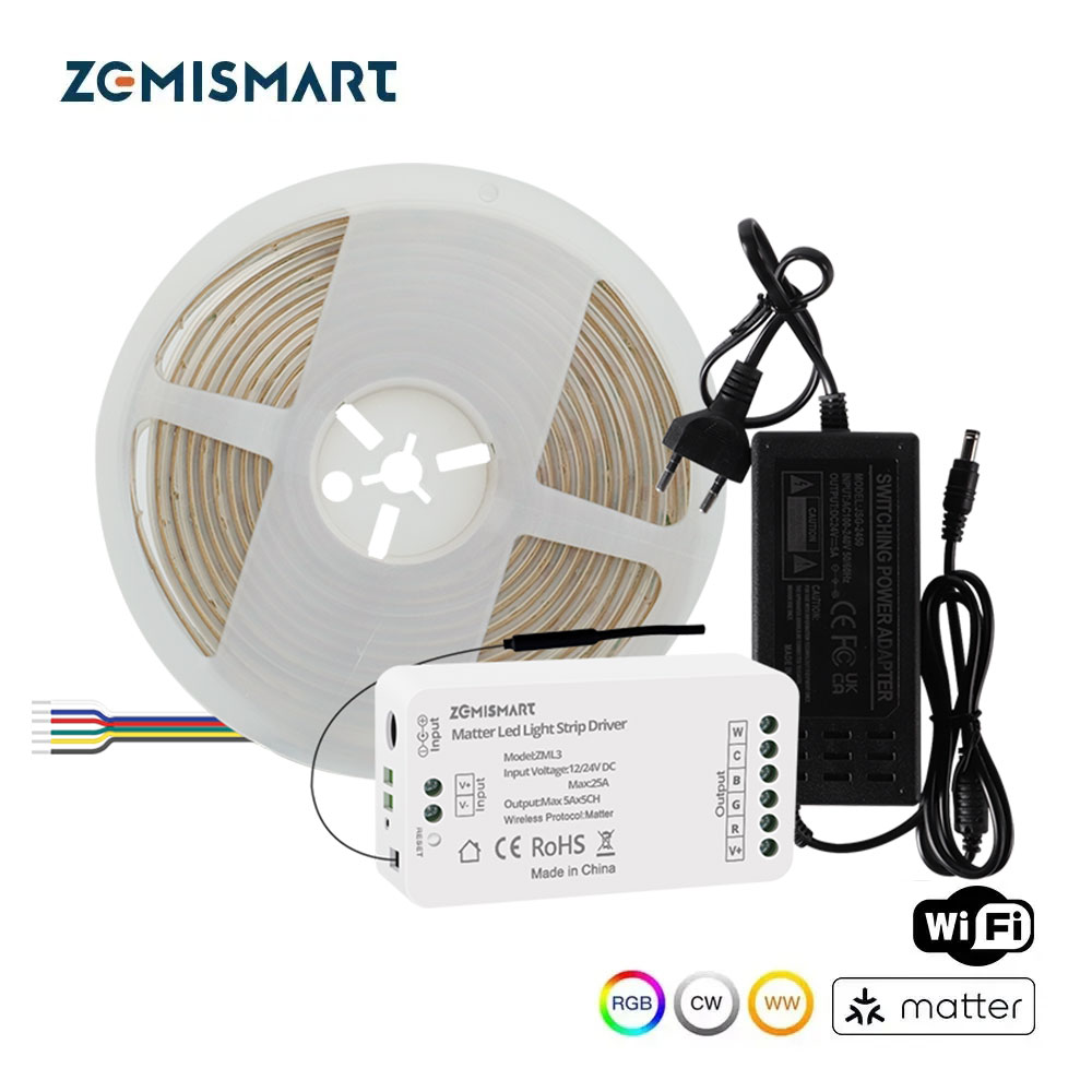 Wifi Led Dimmer - Zemismart lampu Strip Led COB, RGBCW