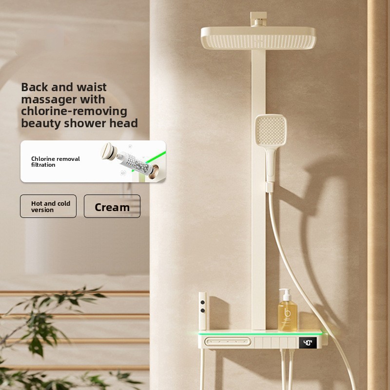 Smart Home Display - Set Shower Tembaga dengan Layar Digital