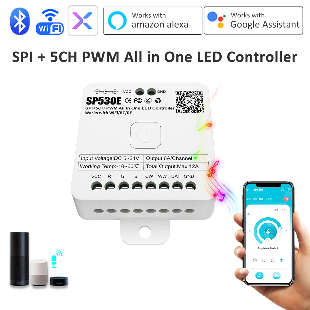 Wifi Led Dimmer - SP530E Pengontrol LED All In One
