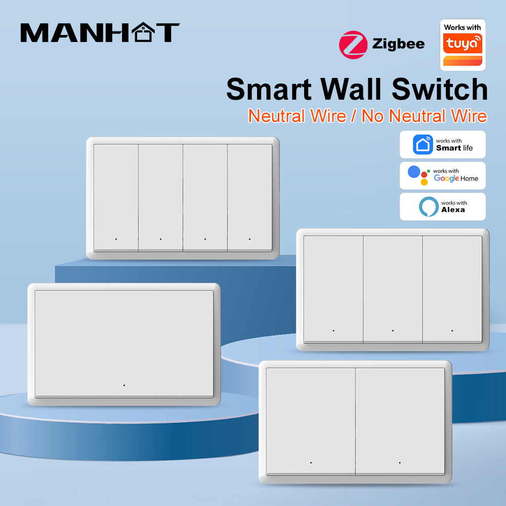 Smart Home Life - MANHOT ZigBee3.0 Smart Switch Tanpa Kabel