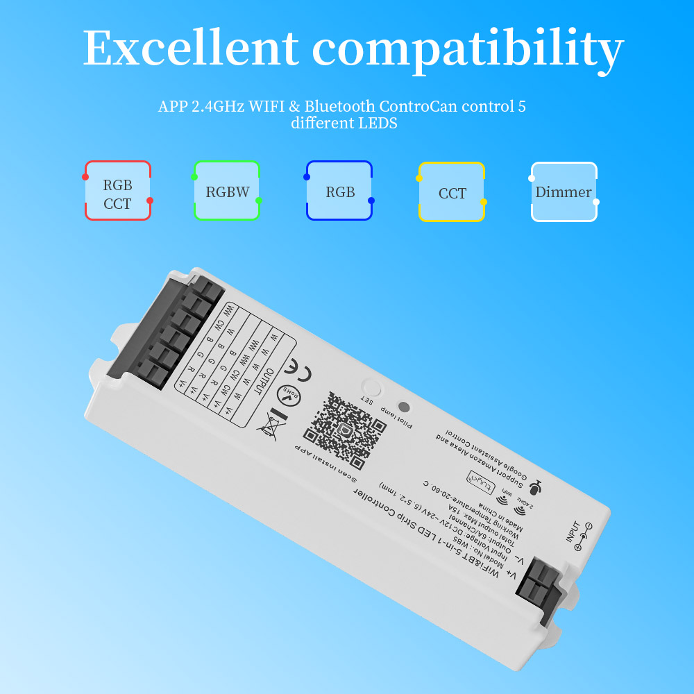 WB5 WiFi Bluetooth 5 In 1 LED  - Wifi Led Dimmer ulasan dan harga