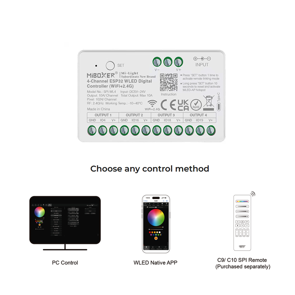 Miboxer SPIW5-4 5in1 SPI Penge - Wifi Led Dimmer ulasan dan harga