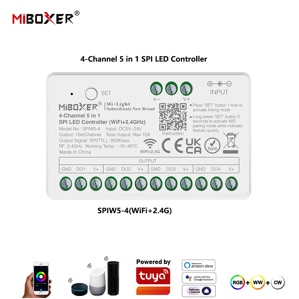Miboxer SPIW5-4 5in1 SPI Penge - Wifi Led Dimmer ulasan dan harga