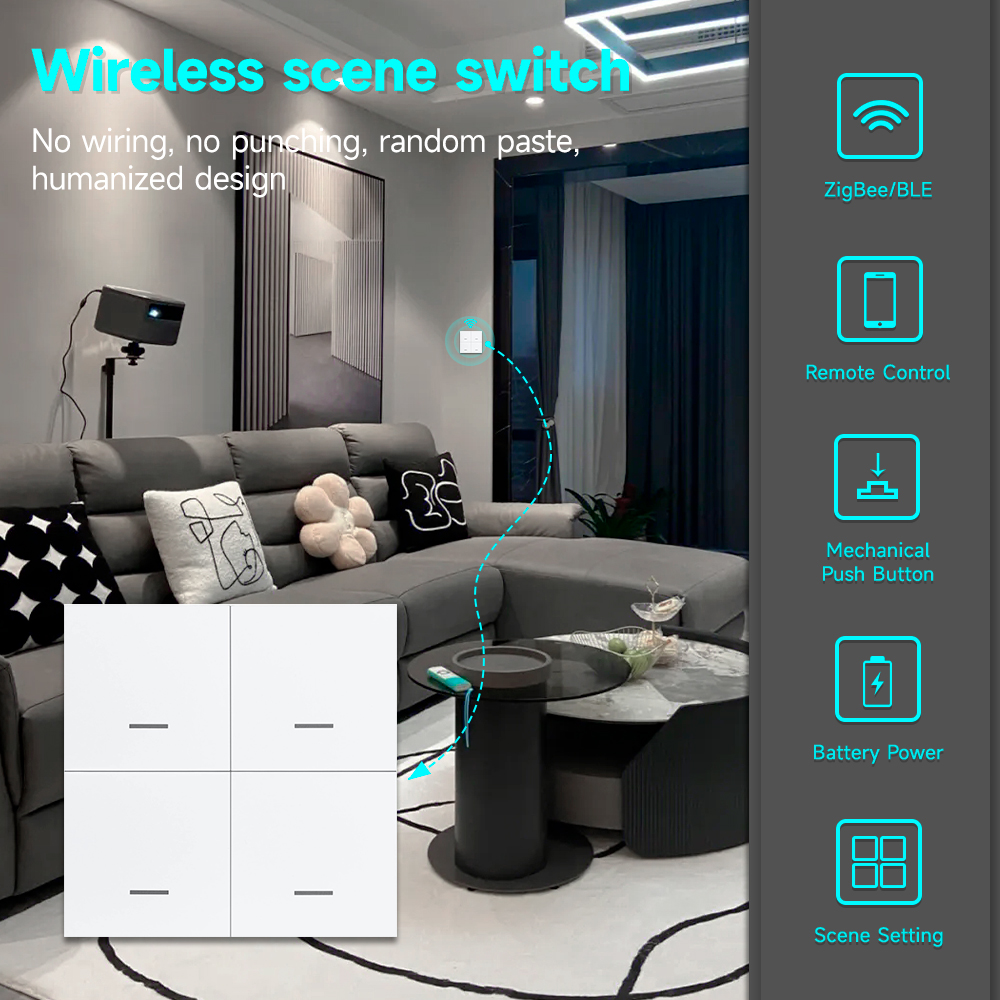 Tuya ZigBee 3.0 Sakelar Adegan - Smart Home Knx ulasan dan harga