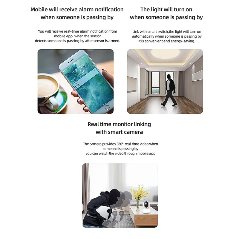 Sensor Gerak PIR Cerdas WiFi Z - Smart Home Features ulasan dan harga