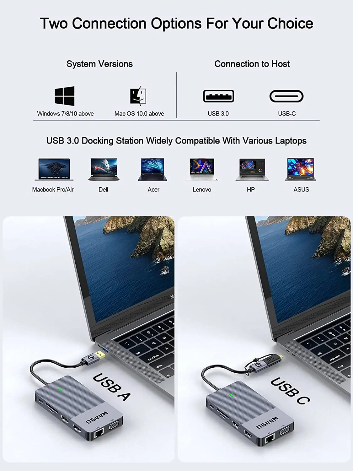 QGeeM USB 3.0 Docking Station, - Smart Home Hub 2 ulasan dan harga