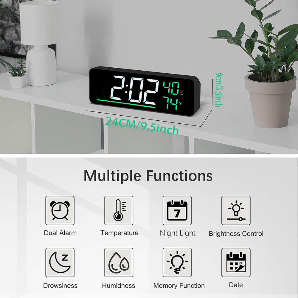 Jam Dinding Digital LED dengan - Smart Home Living Room ulasan dan harga