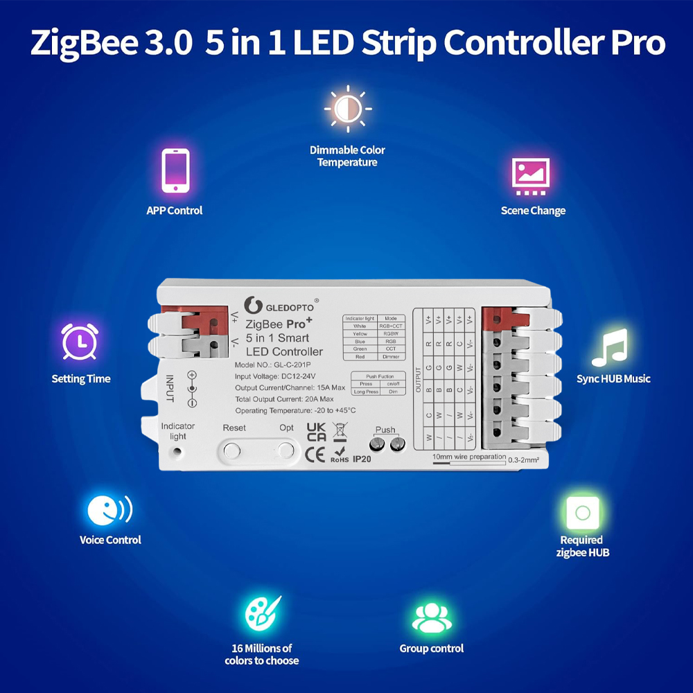 Pengontrol LED ZigBee 3.0 Pint - Smart Home Hub 2 ulasan dan harga