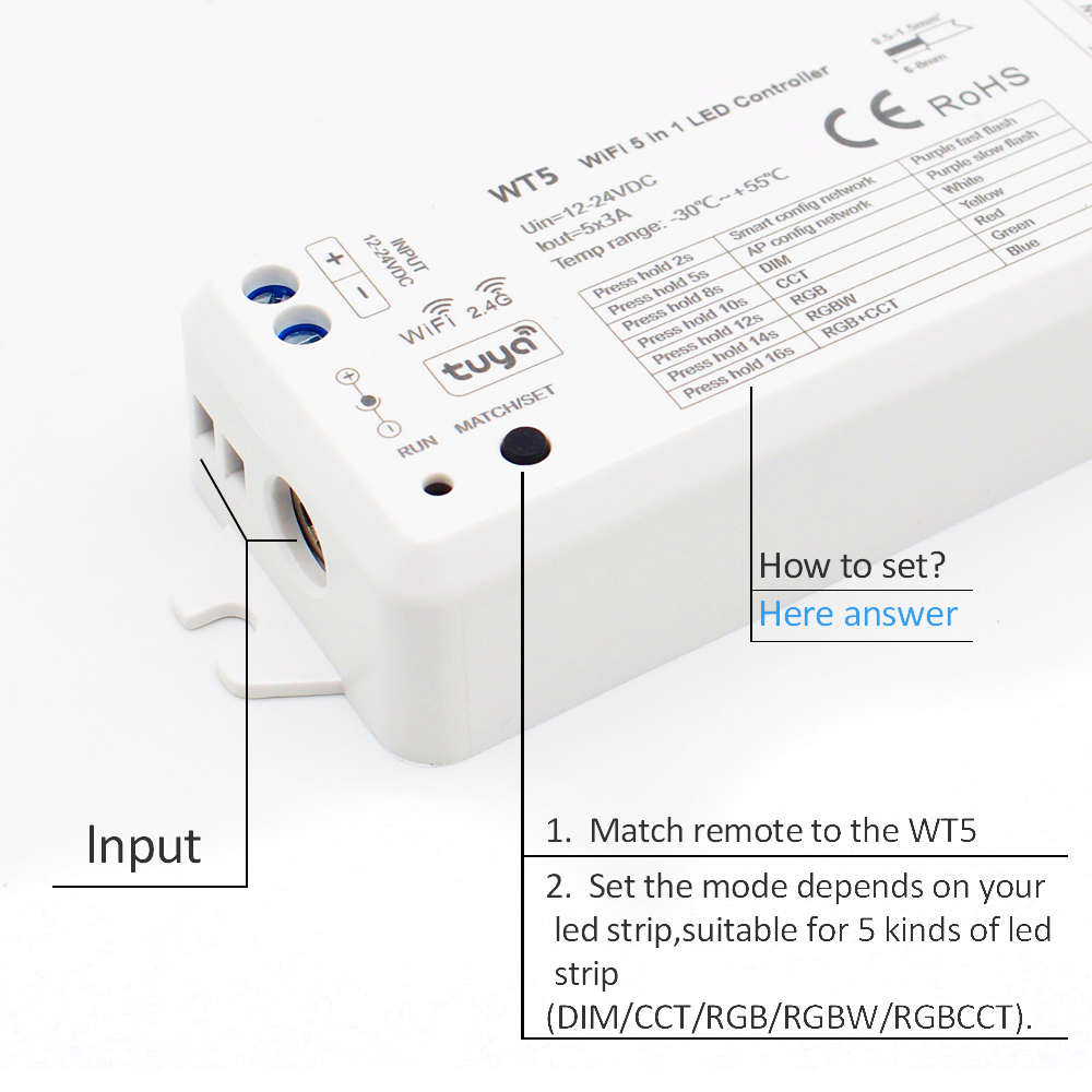 Pengontrol Strip LED 5 in 1, 1 - Wifi Led Dimmer ulasan dan harga