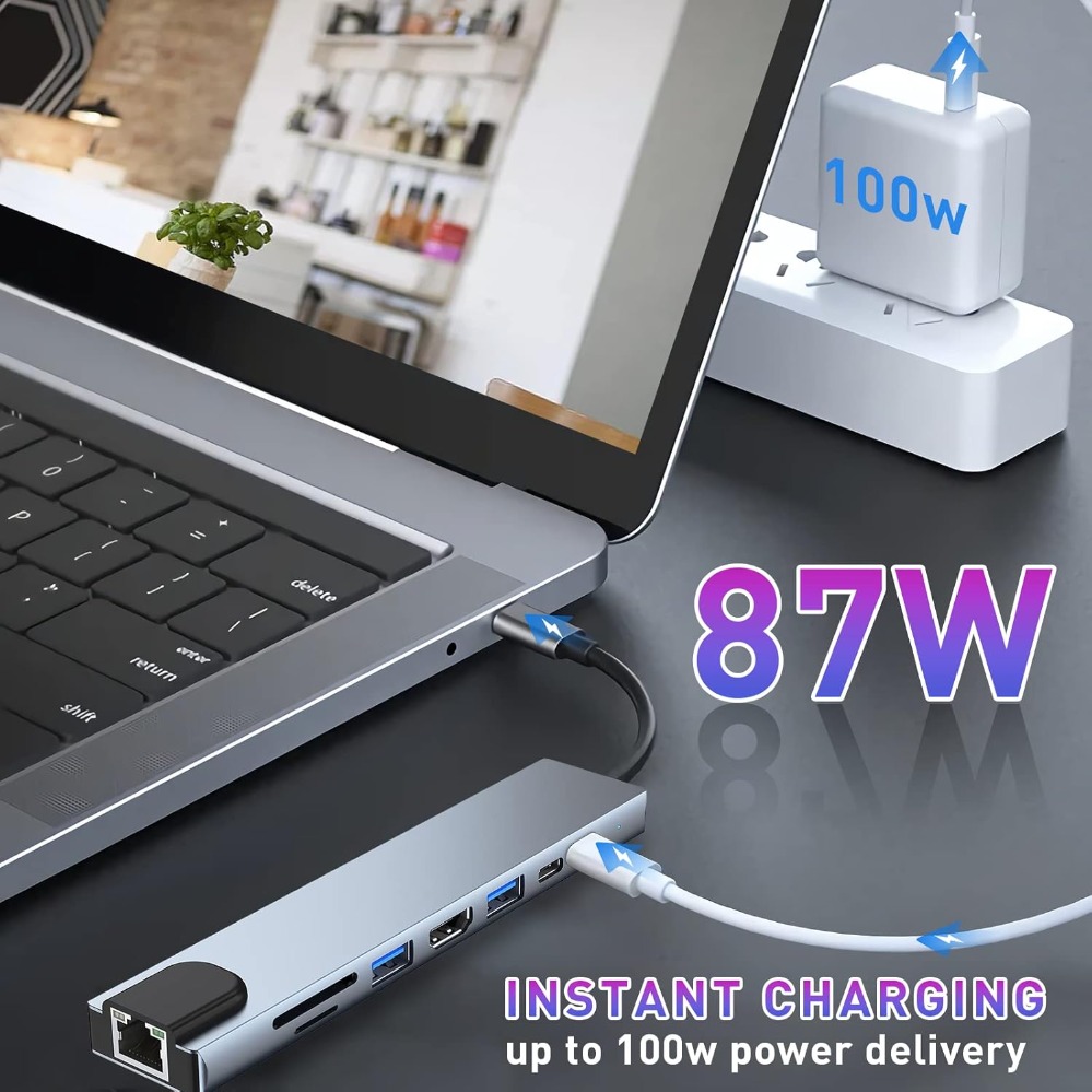 8In1/2 7in1/2 USB C Hub Tipe C - Smart Home Hub 2 ulasan dan harga