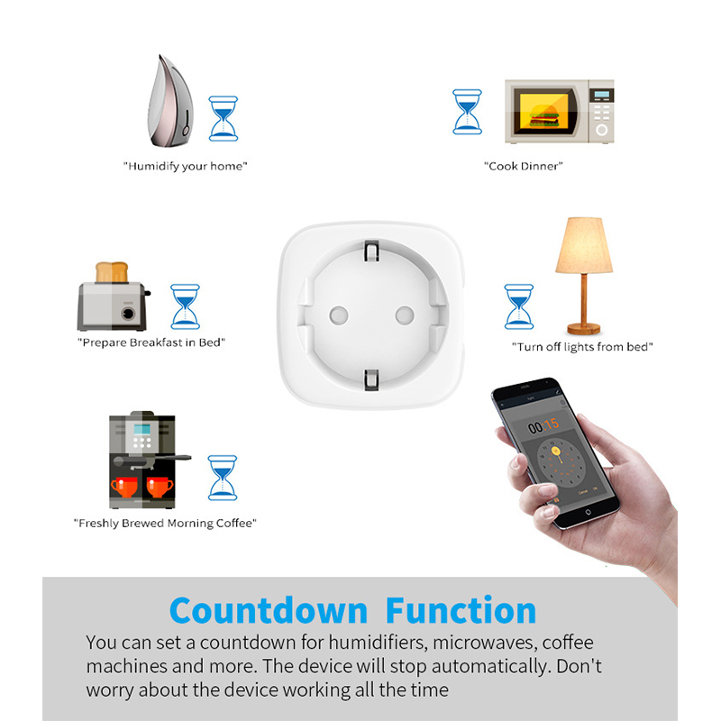 WiFi Smart Plug 16A/20A EU Sma - Smart Home Living Room ulasan dan harga