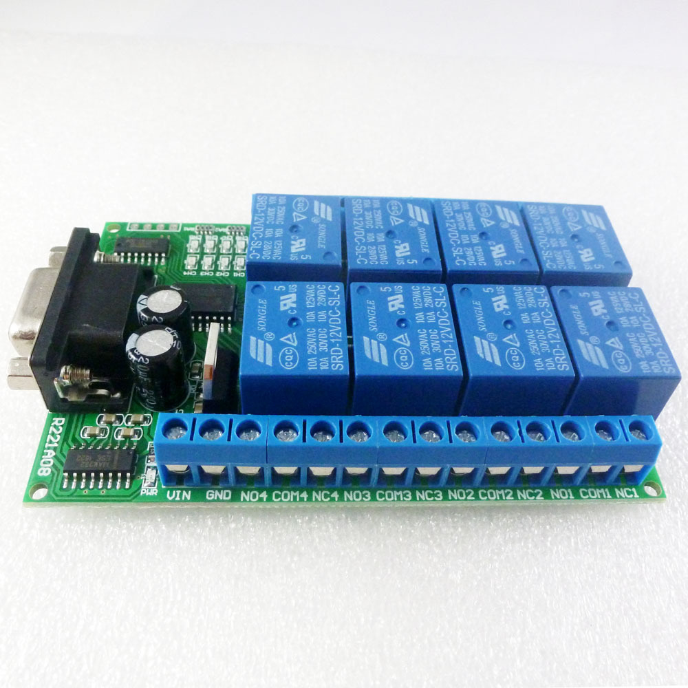 8 Saluran DC 12V RS232 Relay B - Smart Home With Plc ulasan dan harga