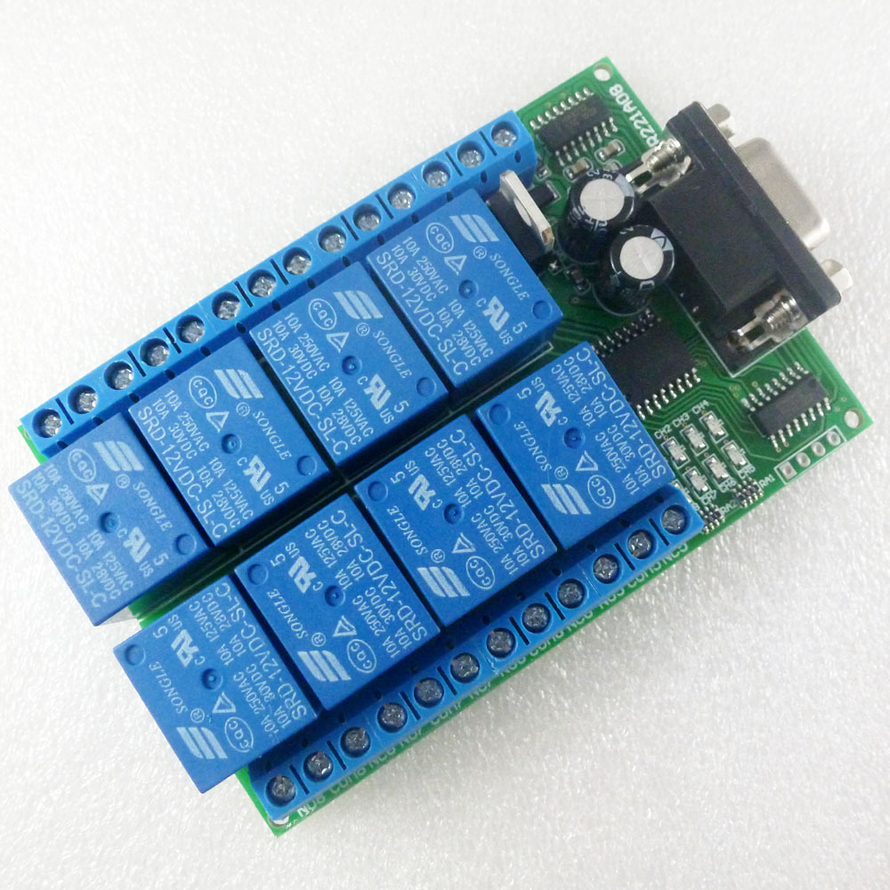 8 Saluran DC 12V RS232 Relay B - Smart Home With Plc ulasan dan harga