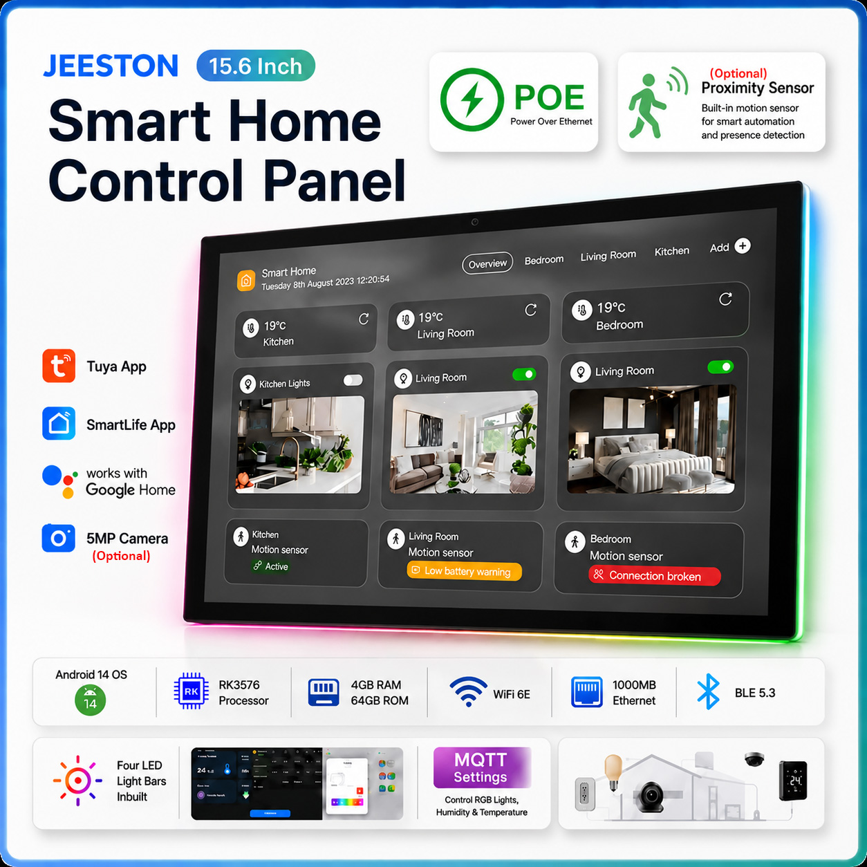 Panel Sentuh Kontrol Rumah Pin - Smart Home Mqtt ulasan dan harga